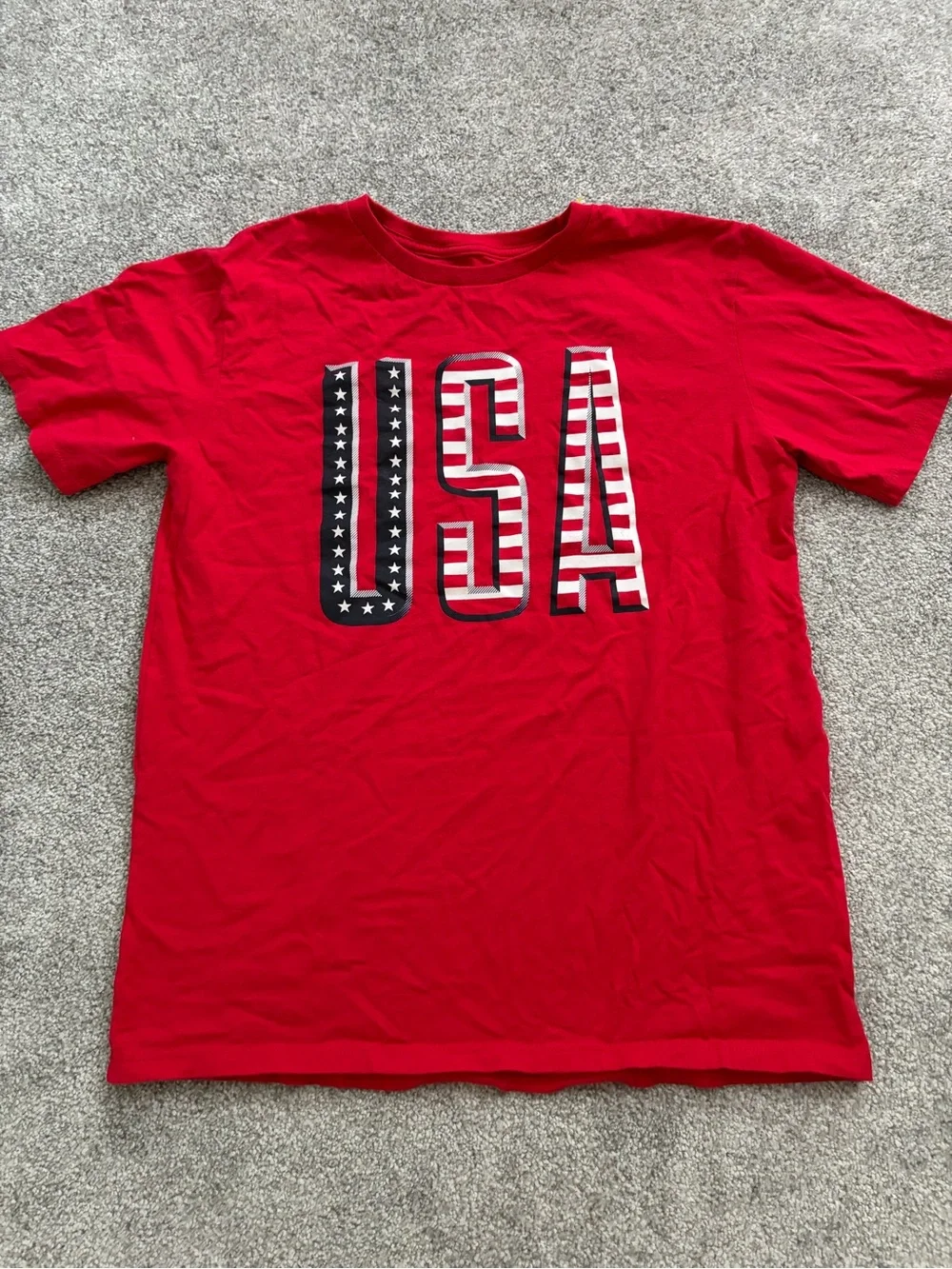 The Children's Place Red USA Flag Graphic Short Sleeve Tee